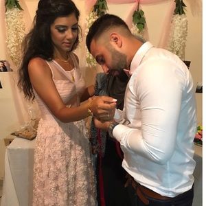 Chiffon embellished gown